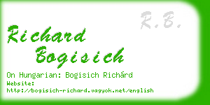 richard bogisich business card