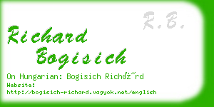 richard bogisich business card